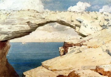  Ventana Obras - Ventanas de vidrio Bahamas Winslow Homer acuarela
